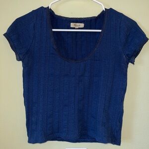 Madewell Cropped Navy Top
